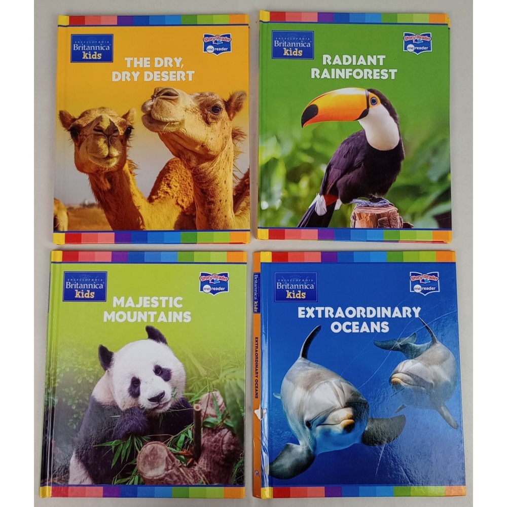 Lot of 4 Encyclopedia Britannica Kids Hardcover Me Reader Books